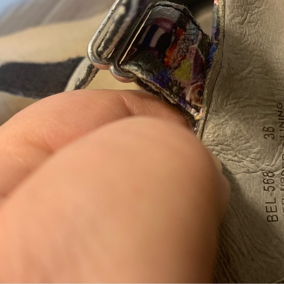 Alegria Mary Janes Bella Multi Cube colorful comfortable low wedge heel size38/8 - Picture 12 of 12